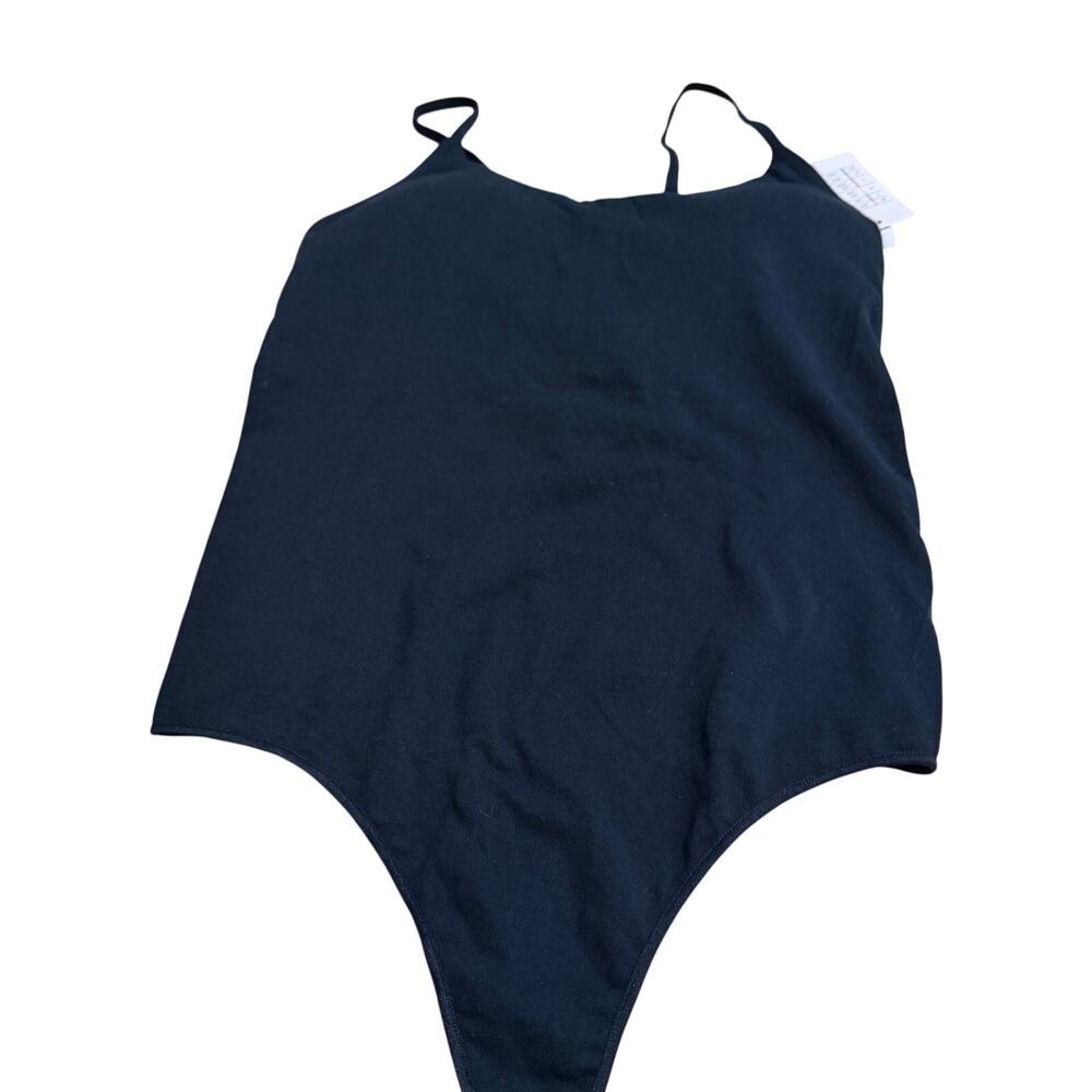 Auden Women's Black Adjustable Strap Cotton Seamless Bodysuit - Size Small - NWT